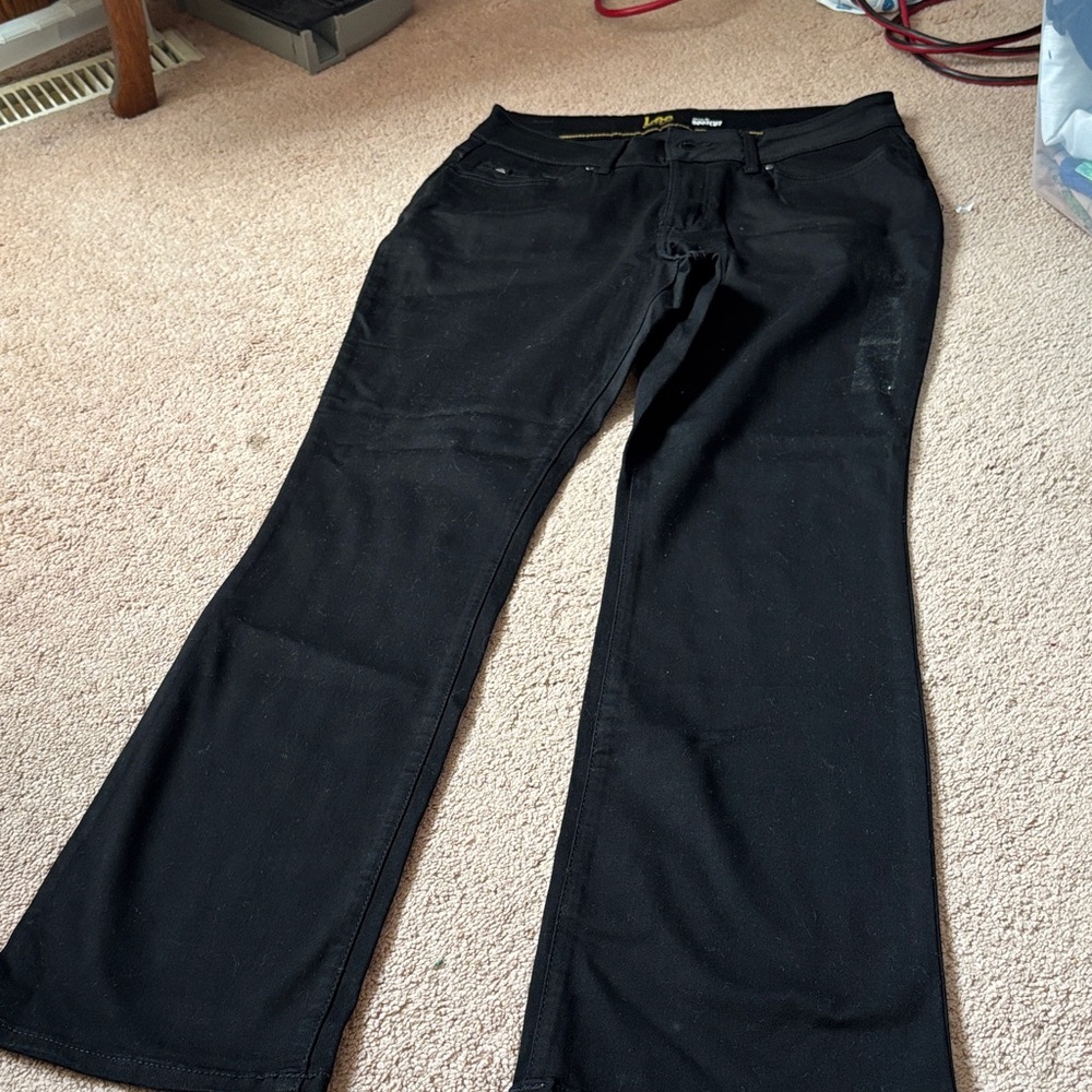 Lee Classic Black Wide-Leg Pants
